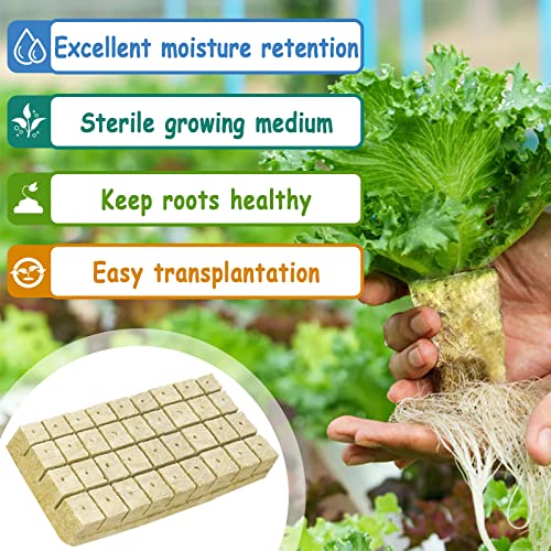 Legigo 1.2 Inch Rockwool Cubes Seed Starter Plugs for Hydroponics, 72 Plugs - color: 2 Sheet, size: 1.2" Plugs