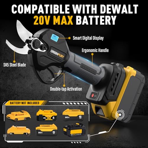 2-in-1 Pole Pruner & Shears Compatible with Dewalt 20V MAX (Tool Only)