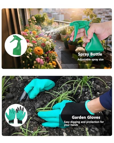 10PCS Heavy Duty Garden Hand Tools, Ergonomic Grip