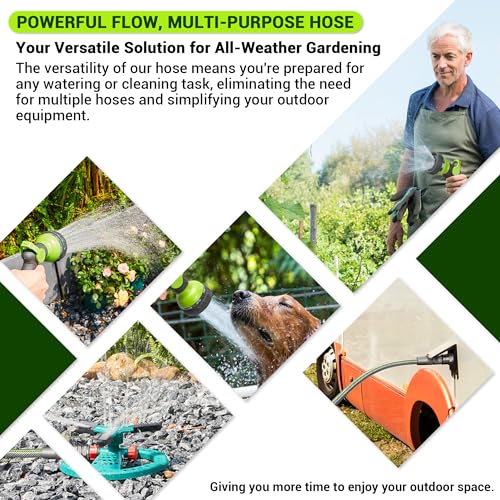 75 FT Heavy Duty Garden Hose, 1/2 ID x 75FT Durable Outdoor Water Hose - size: 75FT