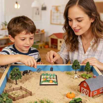 1 Set Mini Shovel Rake Farm Model Kit, Vegetable Figurines Mini Garden Tools, Dollhouse Decorations Miniature Field Scene Landscape Outdoor Small Ornament