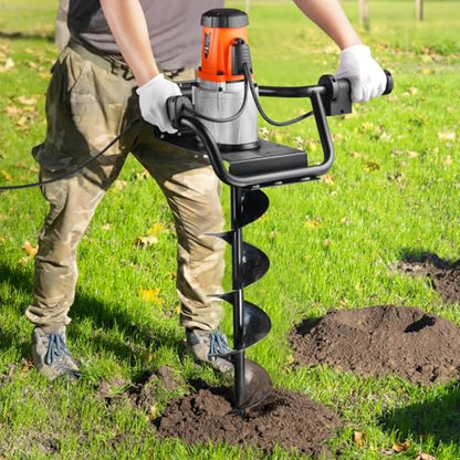 VEVOR Electric Post Hole Digger 1500W 140 RPM with 5.71 in Steel Auger Bit