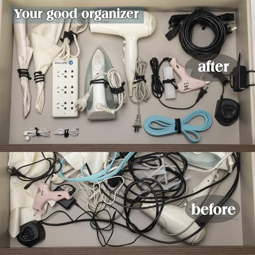 8PCS 12 Inch Silicone Cable Ties, Reusable Bendable Rubber Twist Ties - color: Black, size: 12in(8pcs)