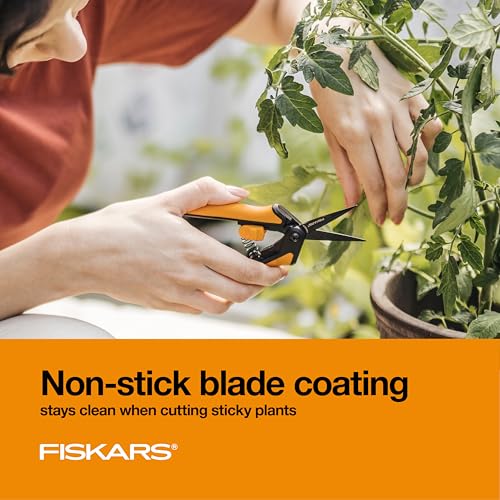 Fiskars 6" Non-Stick Pruning Snips, Resin-Resistant Garden Scissors, 2-Pack - style: Non-Stick Snips (2-Pack)