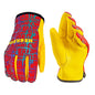 Kids Genuine Leather Work Gloves, Medium, Red, 4-6 Years Old - color: Red 1 Pair, size: Medium (4-6 Years Old)