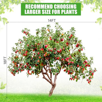 1 Pcs Large Fruit Tree Netting 14 X 18 Ft with Zipper Drawstring - size: 14 x 18 ft