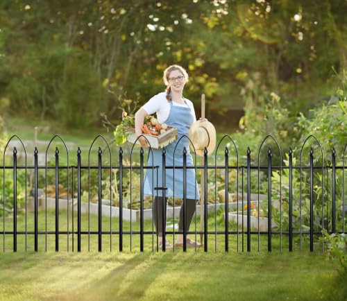 Thealyn Garden Fence 32" H x 24" W (4 Panels + 1Gate, Total 10 ft) - size: 32″ H x 10 ft (4 Panels + 1Gate)