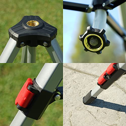 Eden 94156 PRO Metal Telescoping Tripod Adjustable 6-Pattern Mobile Rotary Gear Drive Garden Sprinkler for Yard W/Premium Quick Connect Starter Set - style: Telescoping Metal Tripod