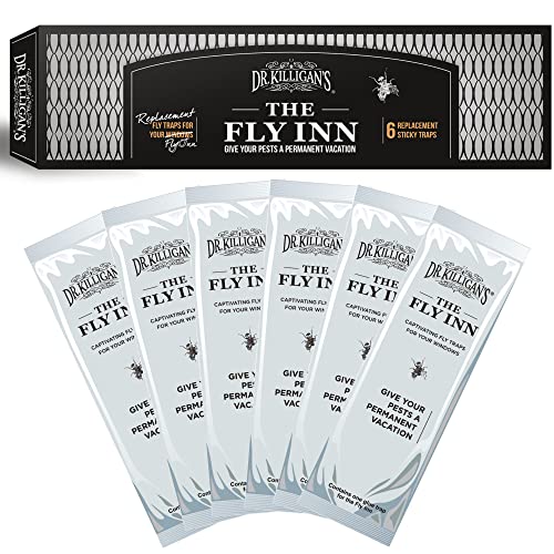 Dr. Killigan's Sticky Window Fly Traps Indoor - 6 Refill Inserts