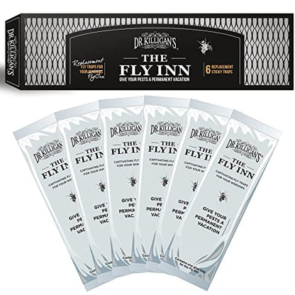 Dr. Killigan's Sticky Window Fly Traps Indoor - 6 Refill Inserts