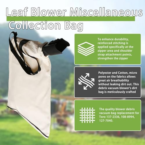 HOSTIC 127-7040 Leaf Blower Collection Bag Replacement for Toro 137-2336