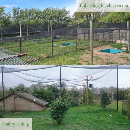 50x50 FT Bird Netting, 1" Mesh, Heavy Duty Garden Netting - size: 50x50FT-1inch