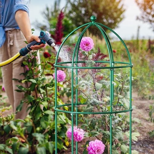 3 Pack Metal Plant Cage Support, 31.5" H Peony Support - size: 31.5"H x 15.7"W