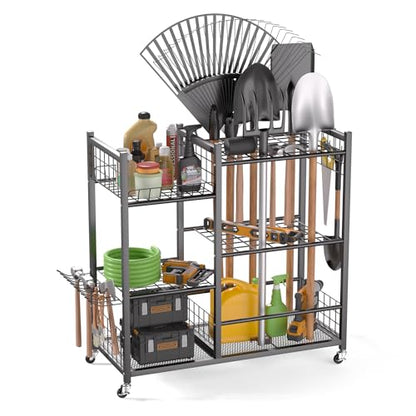 EVERHANGER Garden Tool Organizer, Garage Tool Storage Organization - size: Large