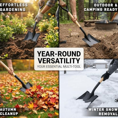 Flat Square Shovel 41 Inch Heavy Duty D Handle Steel Digging Garden Shovel