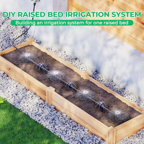 HIRALIY Raised Bed Drip Irrigation Kit, Medium