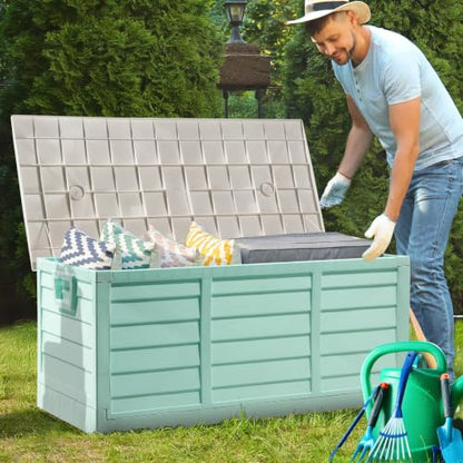 VINGLI 75 Gallon collapsible Outdoor Storage Box - color: Green