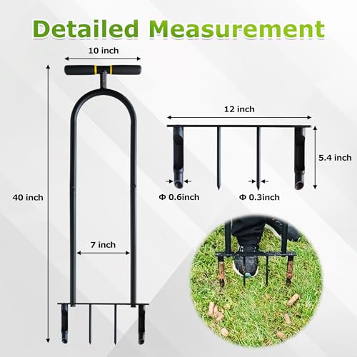 Core Aerator Lawn Tool, Plug Aerator for Hard Soil, Auto-Eject, No-Clog