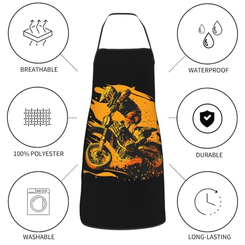 Waterproof Apron with Pockets - color: Blue