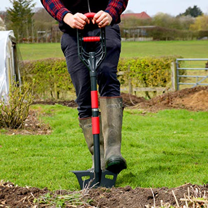 Roamwild Multi-Digger Garden Edger – Reinforced Fibreglass Light Weight Gardening Edging Tool with Edge Clearing Extra Wide Footplates & Unique Dual AIR Light Grip Technology & Root Saw Stump Cutter. - color: Edger
