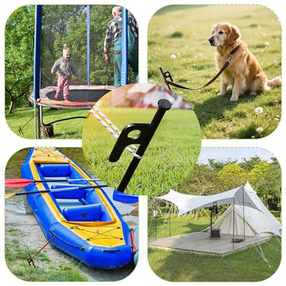 8 Pack Tent Stakes Heavy Duty Forged Steel Camping Stakes for Ground Outdoor Decorations Canopy