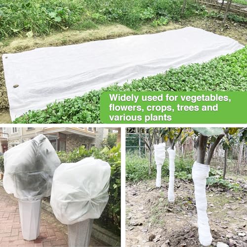 Plant Covers Freeze Protection 8x40ft Frost Cloth for Winter Outdoor - size: 8'x40'