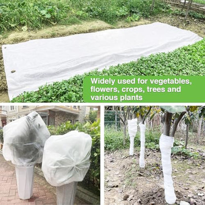 Plant Covers Freeze Protection 8x40ft Frost Cloth for Winter Outdoor - size: 8'x40'