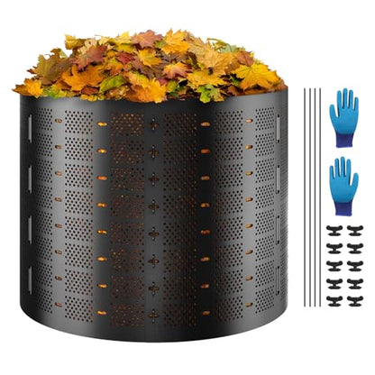 VEVOR Compost Bin 220 Gallon, Outdoor Expandable Composter, Easy to Setup & Large Capacity Composting Bin, Fast Creation of Fertile Soil - style: 220 Gallon