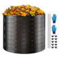 VEVOR Compost Bin 220 Gallon, Outdoor Expandable Composter, Easy to Setup & Large Capacity Composting Bin, Fast Creation of Fertile Soil - style: 220 Gallon