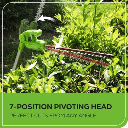 Greenworks 40V 8 in Pole Saw Hedge Trimmer Kit, 2.0 Ah Battery and Charger