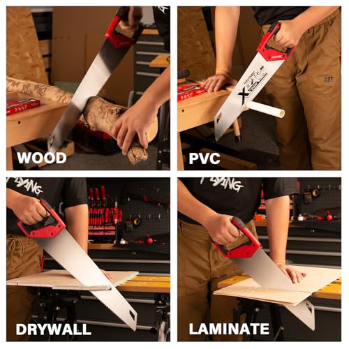 HAUTMEC X-Sharp 18" Pro Hand Saw for Wood Cutting, Large Tree Saws for Logs, 7 TPI Aggressive Rough Crosscut & Rip Handsaw with Thick Blade for Trimming Woodworking Lumber - style: Pro 18"