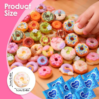 Mini Glow In The Dark Animal Resin Models, Resin Animals Mystery Bags, Individually Wrapped Blind Bags Tiny Animal Figurines, Collectible Mini Animals For Fairy Garden, DIY Crafts (50, Doughnut) - color: Doughnut
