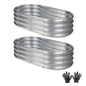 Gartist 2 pcs 4×2×1 ft Raised Garden Bed for Outdoor, Easy Assembly Galvanized Planter Box for Vegetables, Flowers & Herbs - size: 4×2×1ft 2pcs