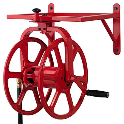 Liberty GARDEN 713 Revolution Multi-Directional Garden Hose Reel, Red - style: Industrial