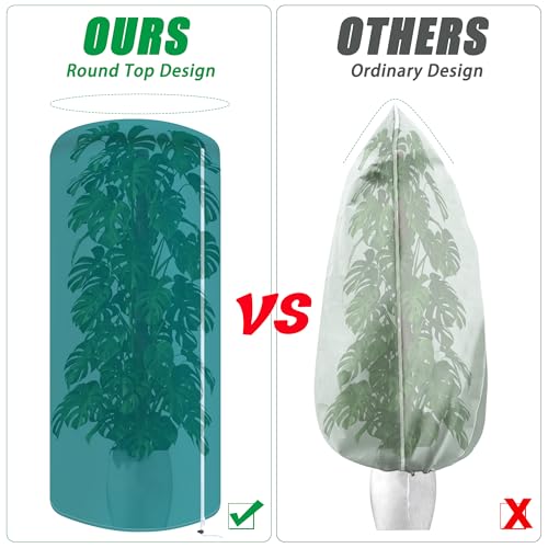 2 Pack Plant Covers Freeze Protection with Zipper & Drawstring