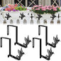 Chumia 4 Pcs Window Box Brackets Adjustable Planter Box Bracket for Railing
