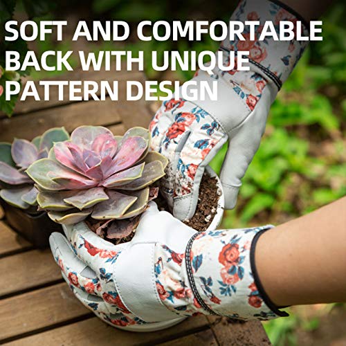 Vgo... Gardening Gloves for Women, Goatskin leather,Puncture Resistant Palm and Fingertips,Touchscreen(GA3561) - size: Small(Pack of 1)