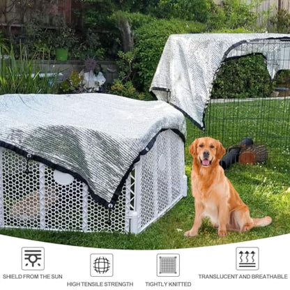 Shade Cloth-Thickened and Encrypted 80% Aluminum Shade Cloth for Greenhouse Balcony Garden,Outdoor Pergola,Lawn,Cars.Easy Hanging with Edges and Holes,Silver Heat Reflective Tarp - size: 12ft×12ft
