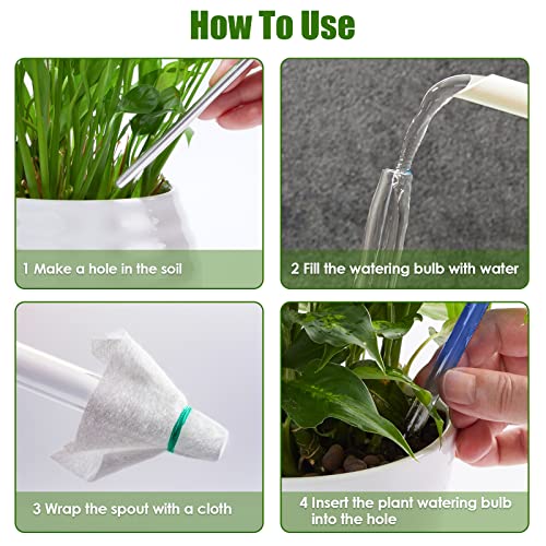 NiHome Spike Self-Watering Bulb 3PCS 10" Iridescent Pearl - color: Animal Tricolor (3 pack)
