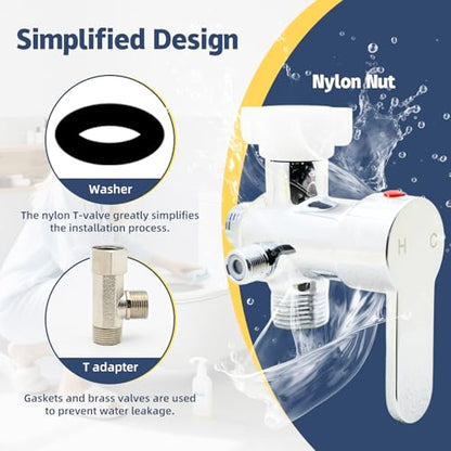 Handheld Bidet Sprayer for Toilet, Hot & Cold, Adjustable Water Pressure - style: Warm and Code