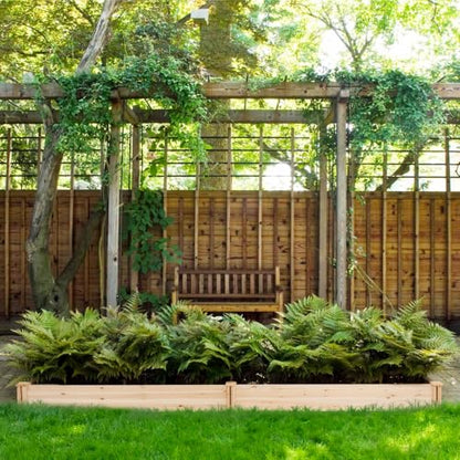Yaheetech Wooden Raised Garden Bed Outdoor Planter Box, Wood - color: Natural Wood, size: 8ft x 4ft