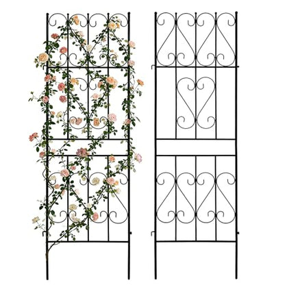 Thealyn 2 Pack Metal Garden Trellis for Climbing Plants Outdoor