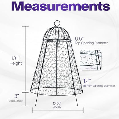 Life Finds Chicken Wire Garden Cloche Set, 6 Pack, LF-GC6P