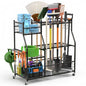 Faesun Garden Tool Organizer with Wheels for Garage,Extra Large Capacity Rolling Yard Tool Storage Rack,Holds 24 Tools + 10 Secure Slots, Heavy Duty Cart for Shed,Garden & Outdoor Use - size: Plus-Large Wheels