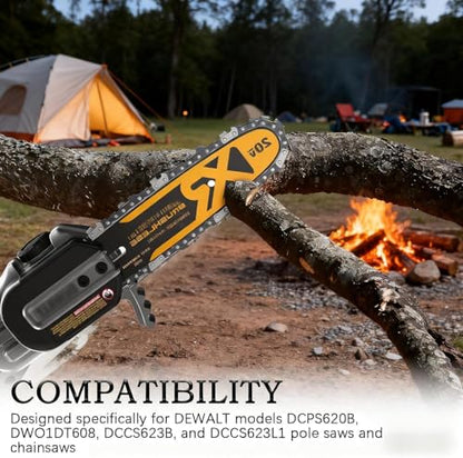 8inch DWZCSB8 Pole Saw Replace Bar and Chain Combo, Guide Bar DWZCSB8 - color: 1bar+2chain