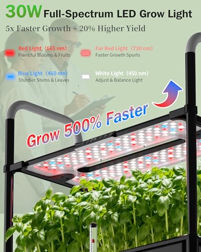 Growell 81 Pods Hydroponics Growing System Kit with Independent Water Pump - color: Black, size: 26" - 3 Tier (81 Pods)