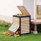 130 Gallon Canada Cedar Wood Compost Bin, Outdoor Composter, Natural - size: 31.5" L×27.5" W