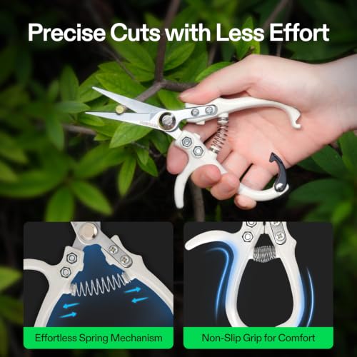 VIVOSUN Pruning Shears for Gardening, Q-Shaped Garden Scissors for Plants - style: Q-Shaped Pruner
