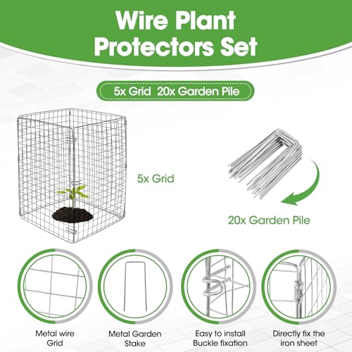 12×17 in Wire Plant Protector, Plant Cage for Outdoor Plants