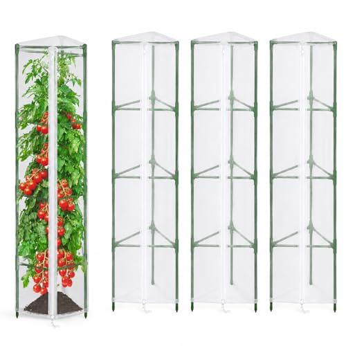Halatool Garden Tomato Plant Cover Netting, Fits 55–72" Tomato Cages - size: 61 Inch